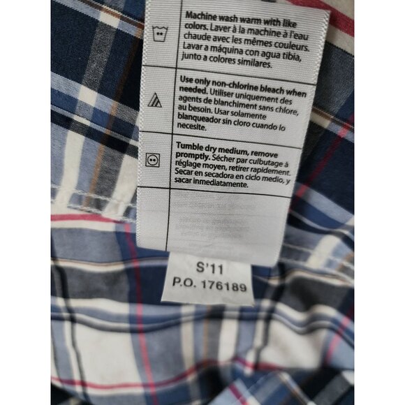 Carhartt Women's Blue/Pink Plaid Button Up 3/4 Sleeve Work Shirt Size XL (16/18) - Picture 6 of 11